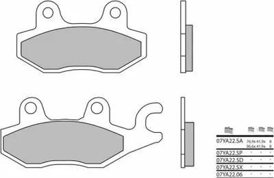 Image de BREMBO Off-Road Plaquettes de frein en métal fritté - 07YA22SD