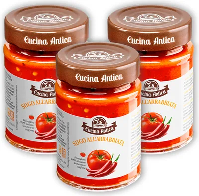 Obrázek produktu pro Cucina Antica - Pálivá omáčka Arrabbiata - 3 x 190 g