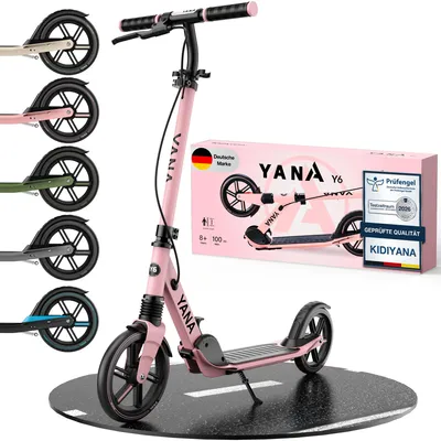 Image de Kidiyana Cityroller, à partir de 8 ans et pour adultes jusqu'à 100 kg | Trottinette pliable avec des roues de 20 cm, un frein à main et une suspension