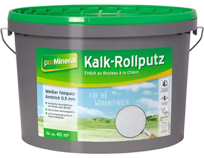 Produktbild von proMineral Kalk-Rollputz weiß 16 kg