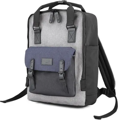 Produktbild von Himawari | Modischer Sportrucksack, mit Platz, für Laptop, Schwarz, Grau, Marine, 31x44x15 cm