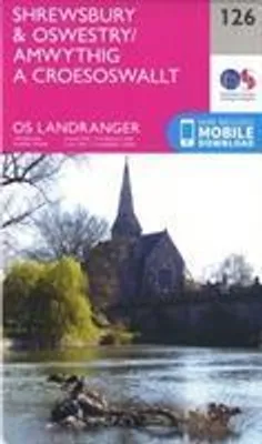 Immagine prodotto di O.S. Landranger 126 Shrewsbury & Oswestry/Amwythig a Croesoswallt