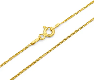 Produktbild von Panzerkette 925 Sterling Silber vergoldet 1,0mm breit Länge wählbar 36 40 45 50 55 60 cm Silberkette Gold Halskette Kette Damen Herren (36)