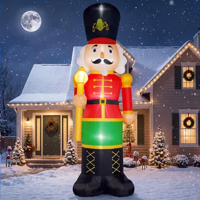 Aufblasbarer Nussknacker-Soldat, 4,27 m, LED, Weihnachtsdekoration