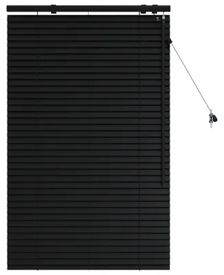 Zdjęcie produktu dla vidaXL Żaluzja, czarna, 85 x 130 cm, 35 mm, wykonana z litego drewna paulowni