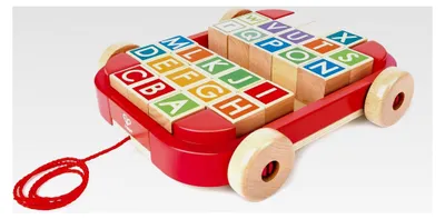 Produktbild von Buchstabenbauklötze im Nachziehwagen