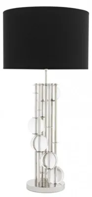 Immagine prodotto di Lampada da tavolo Casa Padrino, design lussuoso in nichel, diametro 20 x 43 x altezza 85 cm