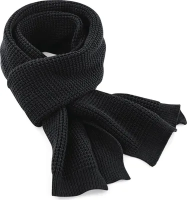 Produktbild von Beechfield Classic Waffelstrickschal Schwarz