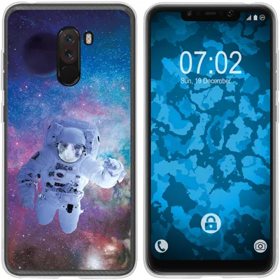 Produktbild von PhoneNatic Case kompatibel mit Xiaomi Pocophone F1 Silikon-Hülle Space Catronaut M5