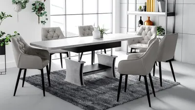 Produktbild von Design Couchtisch DA-777 höhenverstellbar ausziehbar 120 bis 200 cm Tisch Ablage Esstisch Wohnzimmer abgerundete Ecken
