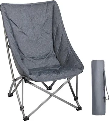 Produktbild von Famanu Campingstuhl - Klappstuhl - Hochlehne - Grau
