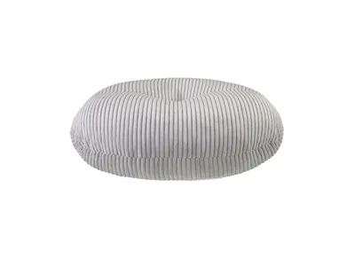 Immagine prodotto di Cuscino da terra rotondo in velluto a coste | grigio | Ø 60 cm | altezza: 18 cm | XDREAM | pouf | cuscino da seduta | cuscino da yoga