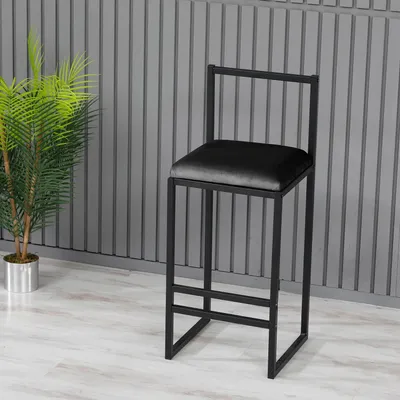 Produktbild von Hanah Home, Nordic - Black, Barhocker, Schwarz, METALL, 35 x 84 x 35 x  cm