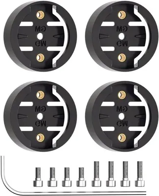 Productafbeelding van GPS-fietsadapter - Stuurbevestiging - GPS-houder - Verbeterde nylonbasis - 4 stuks - Zwart