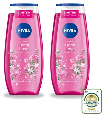 Zdjęcie produktu dla 2 sztuki żelu pod prysznic Nivea Floral Love, pojemność 250 ml, zestaw ekonomiczny
