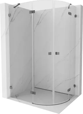 Immagine prodotto di Mexen Lunar cabina doccia semicircolare anta sinistra 100 x 90 cm, trasparente, gun metal - 833-100L-090P-95-00