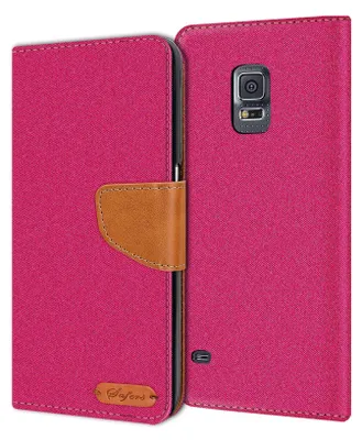 Obrázok produktu pre Kryt mobilného telefónu Samsung Galaxy S5 puzdro Wallet Flip Case Ochranný kryt Fabric Cover