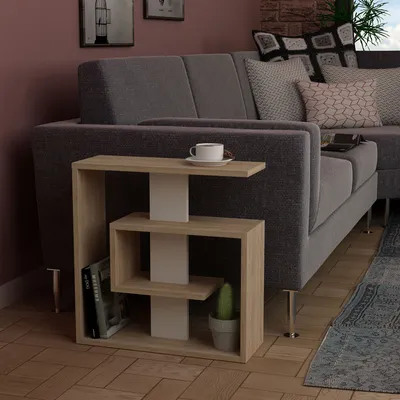 Produktbild von Skye Decor, Saly- Saly HMS, Braun,Oak, Couchtische, 57x55x20 cm, 100% Melaminbeschichtete Partikelplatte