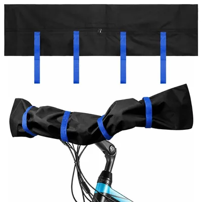 Immagine prodotto di Copertura protettiva per manubrio, ideale per e-bike e biciclette, protezione per il trasporto, impermeabile, antipolvere, universale, colore blu