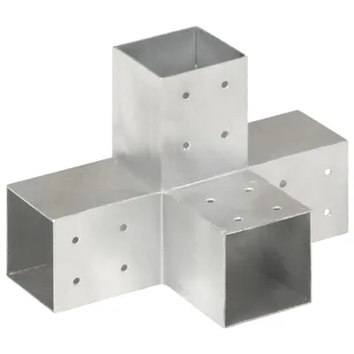 Produktbild von vidaXL Pfostenverbinder 4 Stk. X-Form Verzinktes Metall 81 x 81 mm