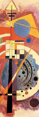 Produktbild von Wassily Kandinsky Kunstdruck Bild - Hommage An Grohmann, 1926 (158 x 53 cm)