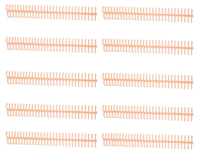 Produktbild von 10 Stück Spiralbindespule, 130 Blatt Kapazität, Rückenkamm, 30 Löcher, 16 mm Durchmesser, Set-Set, Orange