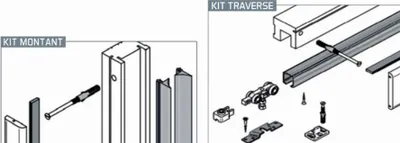 Produktbild von Applisystem Querstange 1000-1400 mm FIBROTUBI für Schiebetür - 92030006