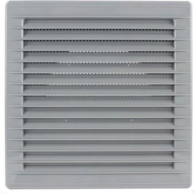 Productafbeelding van Ventilatierooster Rond - Afsluitrooster Insectenwering - Lucht Toevoer Afvoer - Geïntegreerd Insectennet - Ø 100 mm - Grafiet Grijs