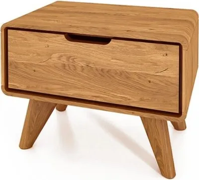 Produktbild von Nachttisch Gerg 2 aus Wildeiche massiv 47x30x33 cm mit 1 Schublade