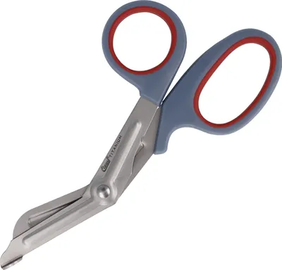 Produktbild von Clauss Titanium Verbandschere | Erste Hilfe Schere für Verbände, Pflaster, Stoff und Papier | Notfallschere mit Titan-Edelstahlklinge | Ergonomischer Softgrip | CL-18053 00