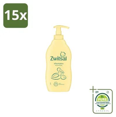 Produktbild von 15 x Zwitsal Babyshampoo Mild & Pflegend - 400 ml - Großpackung - 15 Stücke