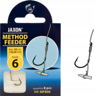 Immagine prodotto di Ami da fondo, con leader, con ardiglione Jaxon Method Feeder MFB 8 pz.