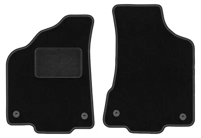 Productafbeelding van Velours voormatten voor Volkswagen Polo III FL 6N2 1999-2001 (hatchback/sedan) – 2-delig, zwart, op maat – Wielganizator LUX