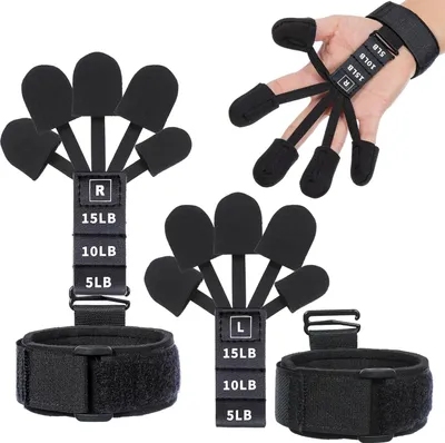 Produktbild von 2 Stück Fingerverlängerungs-Gripkrafttrainer - 3 Niveaus Handgripper - für Senioren - Physiotherapie - Fingertrainer Handgripper