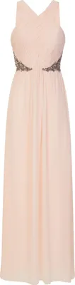 Productafbeelding van Little Mistress - Maxi-jurk met ruches voor dames, model LM264 (maat 34 EU), kleur nude