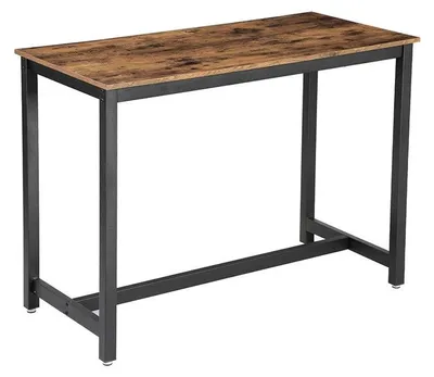 Produktbild von Bartisch - Bistrotisch - Küchentisch - Spanplatte/Eisen - Dunkelbraun/Vintage - 120 x 60 x 90 cm
