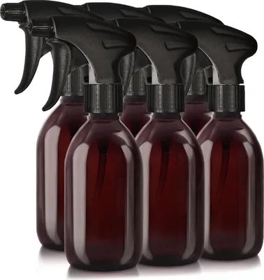 Image de 6 flacons pulvérisateurs de 300 ml, plastique, marron