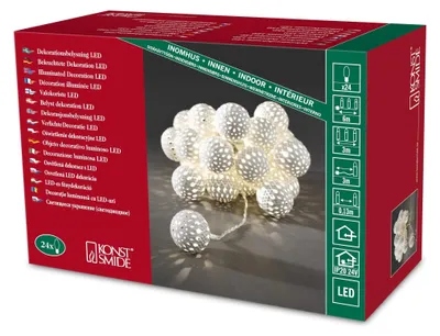 Lichtsnoer mit Motiv, 24 LEDs, warmweiß, für Innen, Netzbetrieb