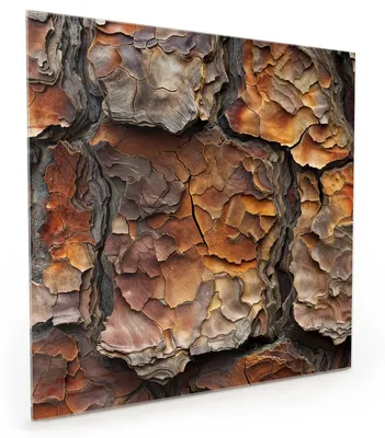 Produktbild von Küchenrückwand Spritzschutz Glas mit Motiv Baumrindenstruktur 40 x 40 cm