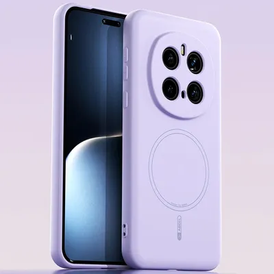 Image de Etui magnétique pour Honor Magic7 Pro, compatible MagSafe, silicone liquide, résistant aux chocs et aux rayures Violet