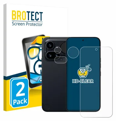 Produktbild von 2x Für Nothing Phone (4a) Pro (Display+Kamera) Schutzfolie BROTECT Displayschutz Display Schutz Folie Klar Transparent
