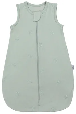 Produktbild von TupTam Sommerschlafsack Baby – Leichter Schlafsack Baby Sommer 0.5 TOG aus Baumwolle,  , Unisex, Farbe: Salbei_Blätterbestickung, Größe: 74-80