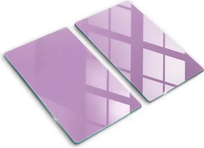 Produktbild von Glasschneideplatte - Herdabdeckplatte - 2x30x52 cm -Schneidebrett - Spritzschutz -Violette Farbe