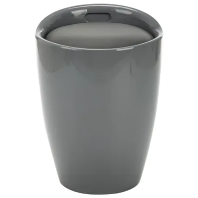 Produktbild von vidaXL Hocker mit Stauraum Grau Kunstleder