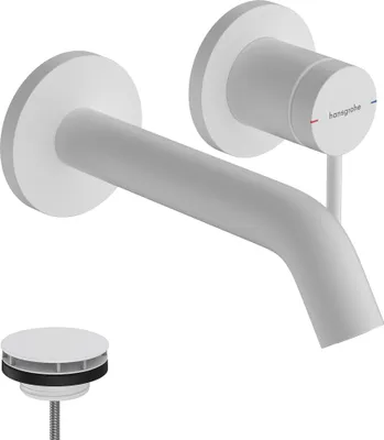 Produktbild von hansgrohe Tecturis S Einhebel-Waschtischarmatur Unterputzmodell für Wandmontage, EcoSmart+, Ausladung 165mm, 73350700