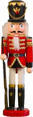Produktbild von Holz-Nussknacker-Dekoration XL Figur Weihnachtsschmuck