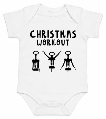 Image de Ouvre-bouteille de Noël, tire-bouchon pour vin, body pour bébé, blanc, taille 3/6 mois