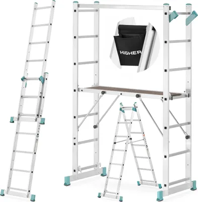 Zdjęcie produktu dla Rusztowanie aluminiowe podest roboczy 2x7 ALOSS 6w1 + TORBA na narzędzie GRATIS!