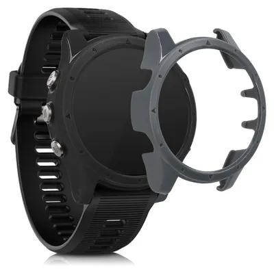 Produktbild von kwmobile 2x Hülle kompatibel mit Garmin Forerunner 935 / 945 - Fitnesstracker Case Set Schwarz Grau - ohne Tracker