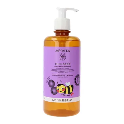 Imagen del producto de Apivita Mini Bees, champú suave para niños, aroma a arándano y miel, 500 ml